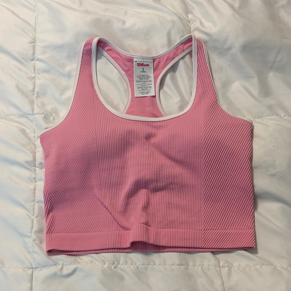 NWOT Wilson Pink Ribbed Racerback Sport Bra - Brami in Bloom